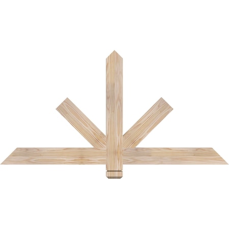 Ekena Millwork Kennewick Smooth Timber Gable Bracket, Douglas Fir, 48"W x 24"H x 1 1/2"D x 3 1/2"F, 12/12 Pitch GBW048X24X0204KEN00SDF